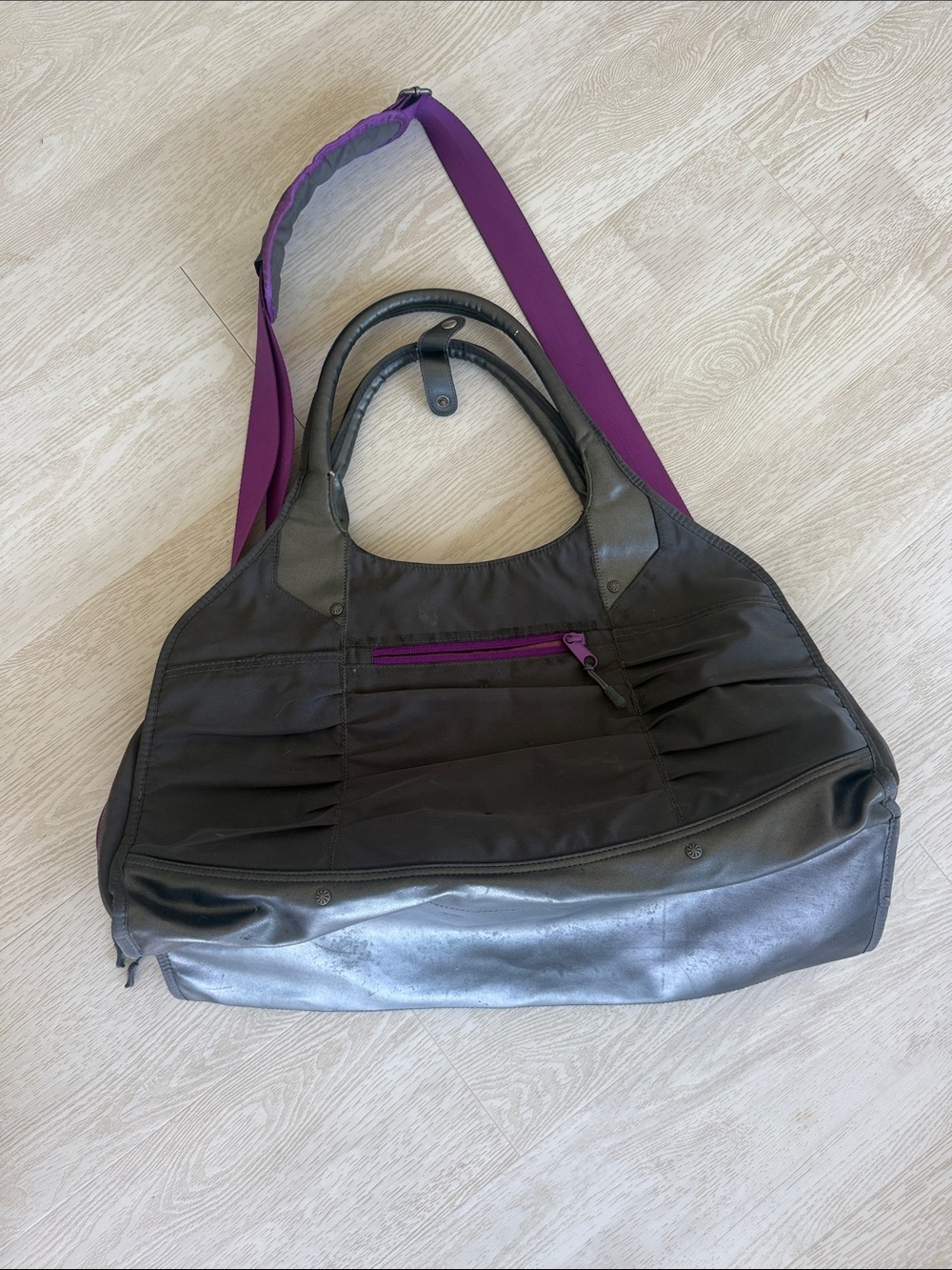 Stylish Black and Purple Women’s Shoulder Bag